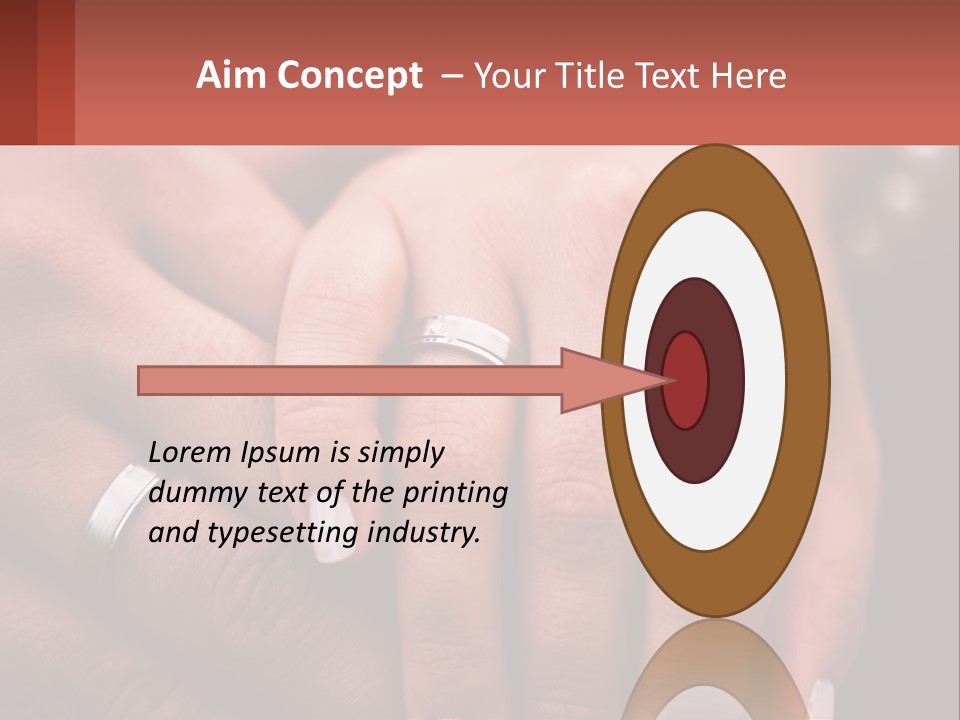 Two People Holding Hands With Wedding Rings On Their Fingers PowerPoint Template