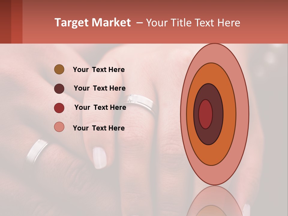 Two People Holding Hands With Wedding Rings On Their Fingers PowerPoint Template