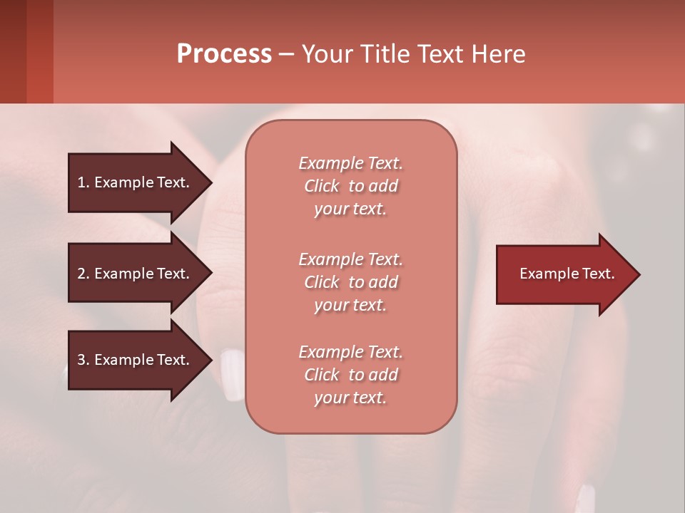 Two People Holding Hands With Wedding Rings On Their Fingers PowerPoint Template