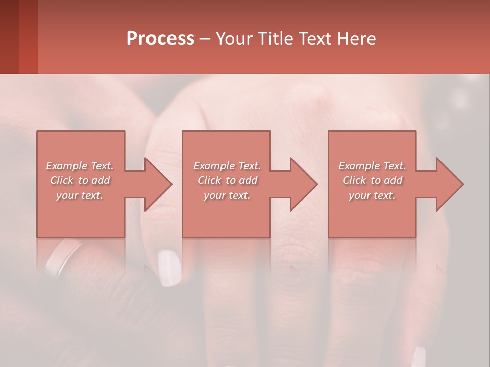 Two People Holding Hands With Wedding Rings On Their Fingers PowerPoint Template