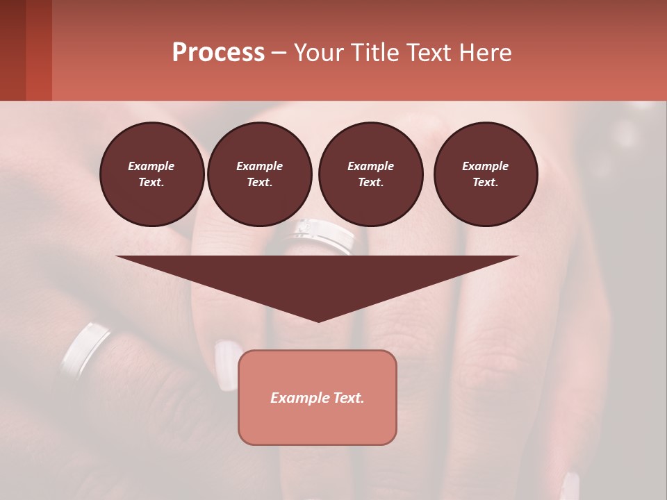 Two People Holding Hands With Wedding Rings On Their Fingers PowerPoint Template