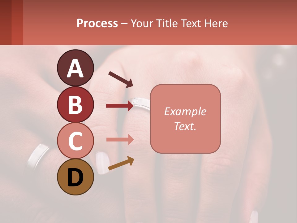 Two People Holding Hands With Wedding Rings On Their Fingers PowerPoint Template