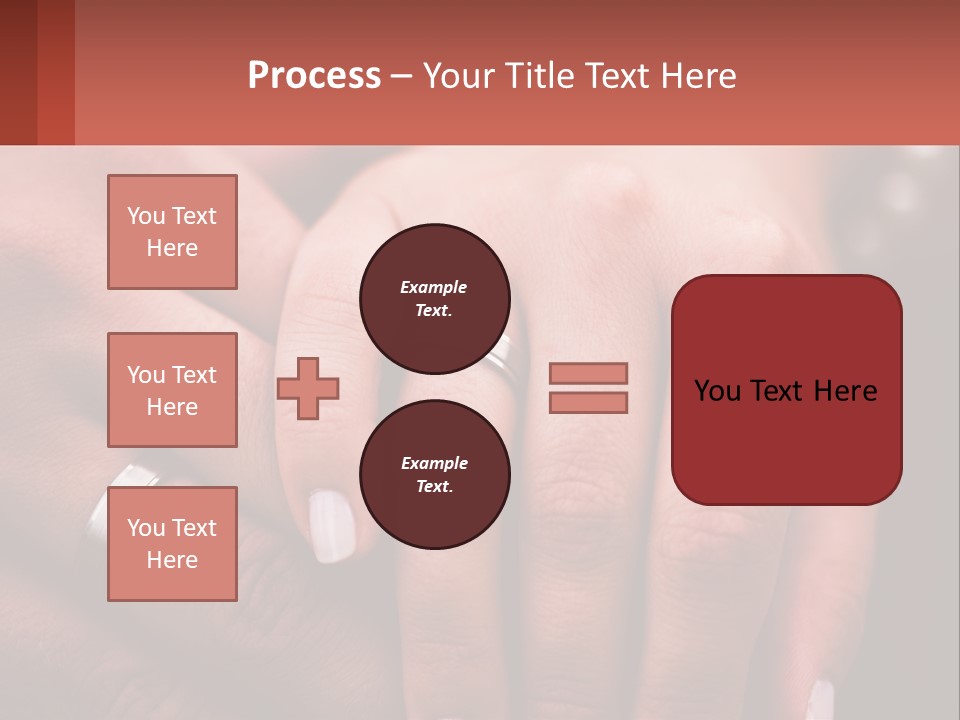 Two People Holding Hands With Wedding Rings On Their Fingers PowerPoint Template