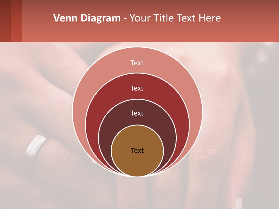 Two People Holding Hands With Wedding Rings On Their Fingers PowerPoint Template