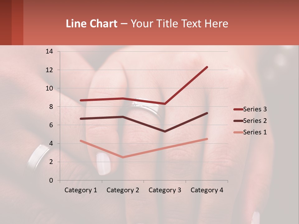 Two People Holding Hands With Wedding Rings On Their Fingers PowerPoint Template