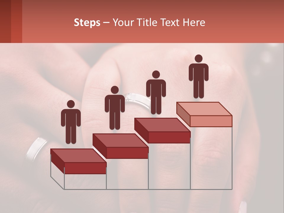 Two People Holding Hands With Wedding Rings On Their Fingers PowerPoint Template