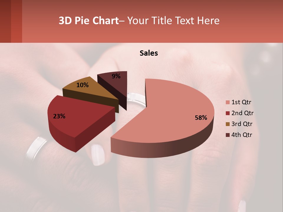 Two People Holding Hands With Wedding Rings On Their Fingers PowerPoint Template