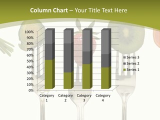 A Group Of Forks With Different Fruits And Vegetables On Them PowerPoint Template