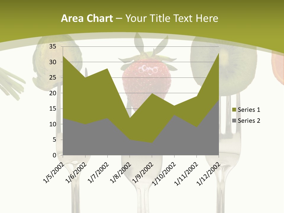 A Group Of Forks With Different Fruits And Vegetables On Them PowerPoint Template