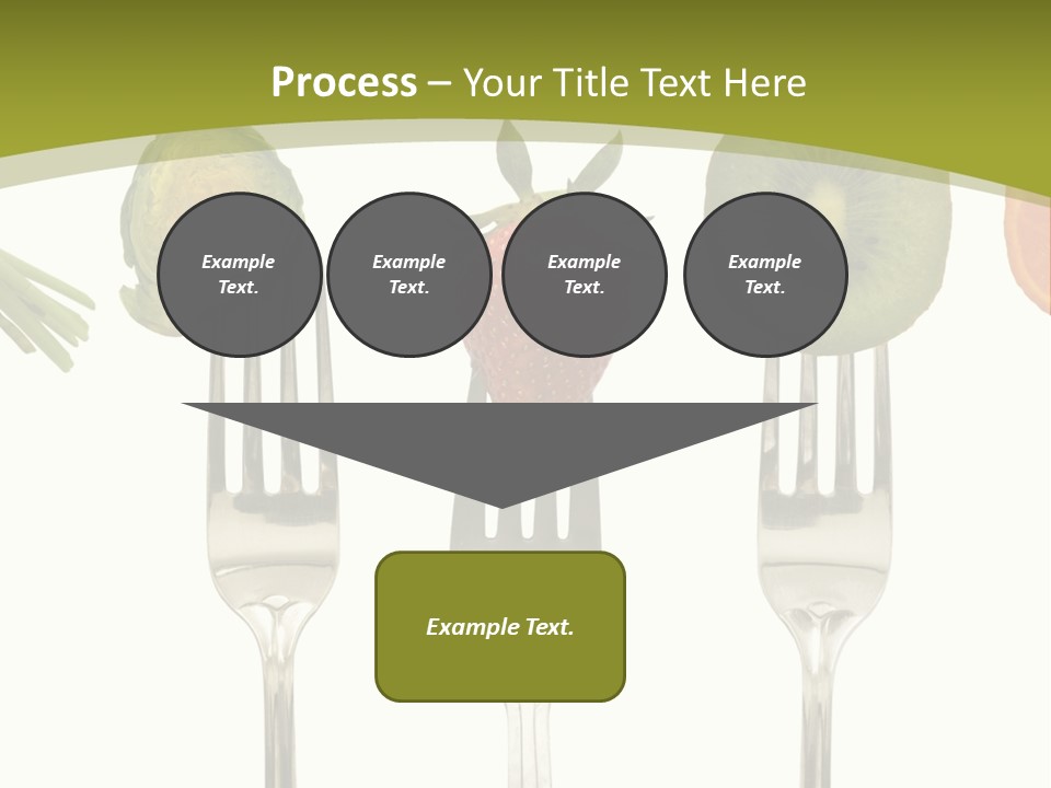 A Group Of Forks With Different Fruits And Vegetables On Them PowerPoint Template