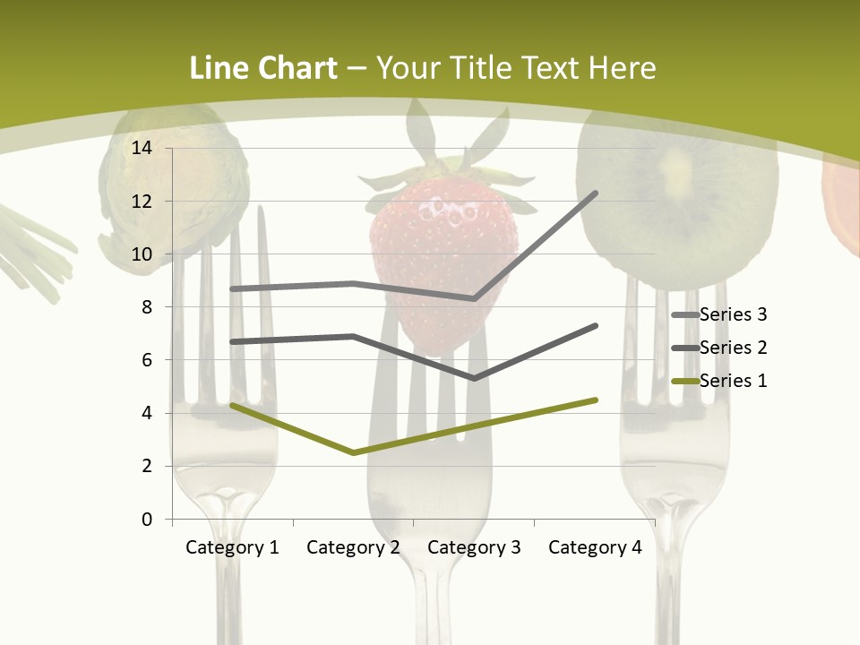 A Group Of Forks With Different Fruits And Vegetables On Them PowerPoint Template