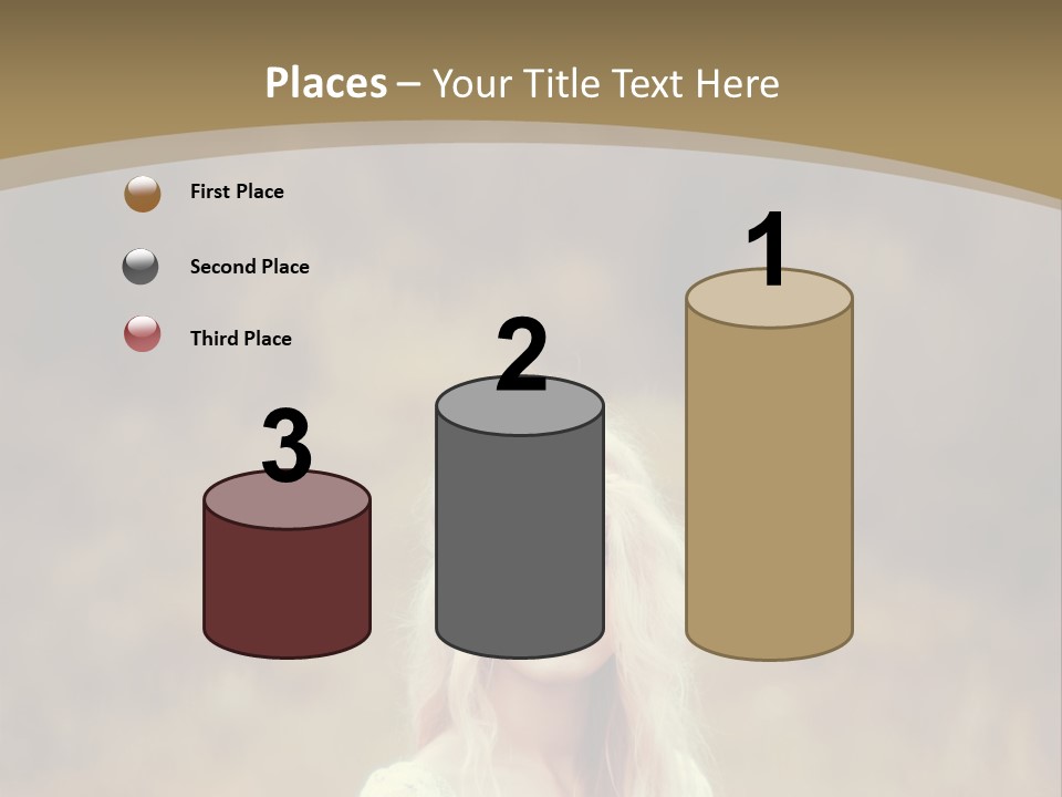 A Woman With Long Blonde Hair Standing In A Field PowerPoint Template