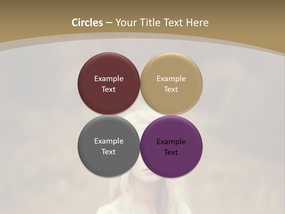 A Woman With Long Blonde Hair Standing In A Field PowerPoint Template