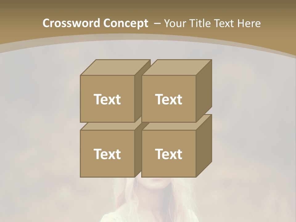 A Woman With Long Blonde Hair Standing In A Field PowerPoint Template