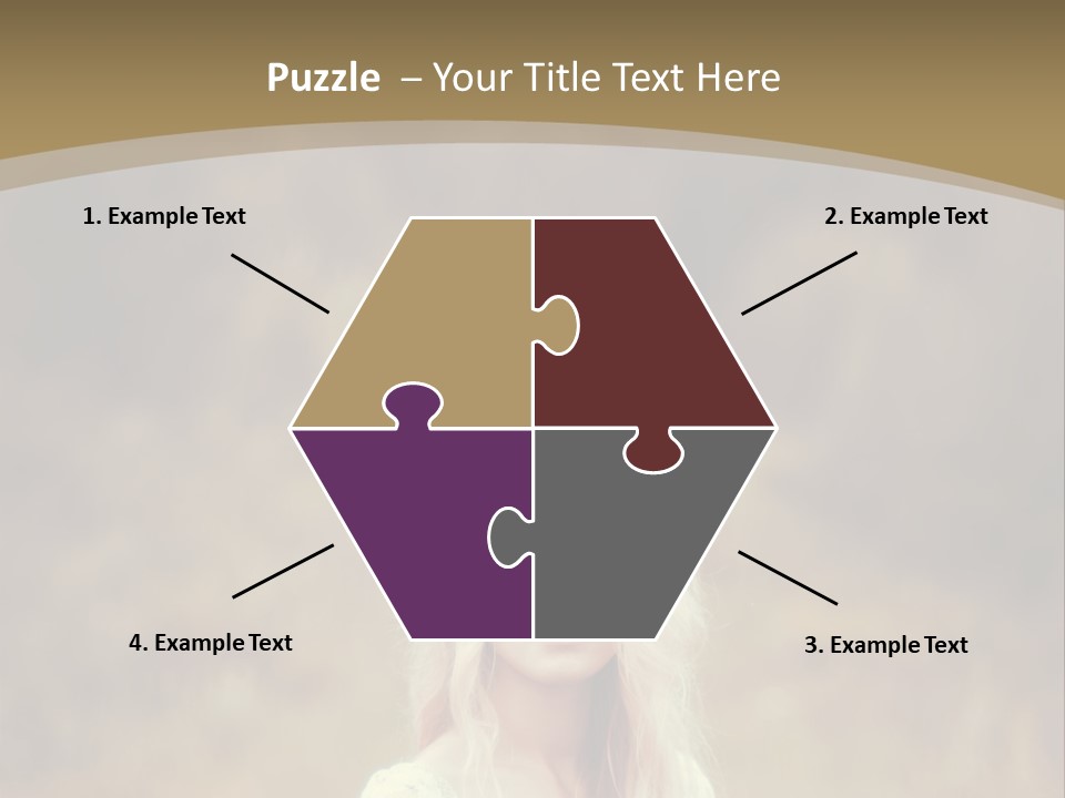 A Woman With Long Blonde Hair Standing In A Field PowerPoint Template