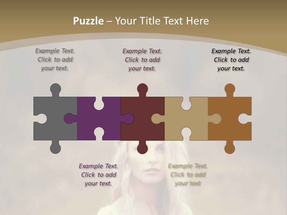 A Woman With Long Blonde Hair Standing In A Field PowerPoint Template