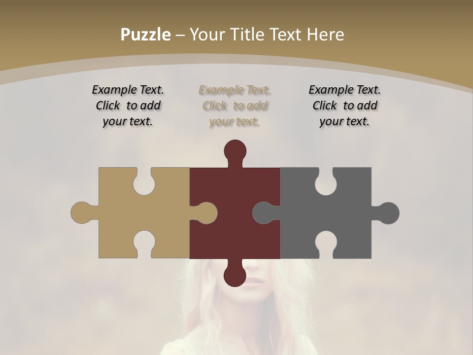 A Woman With Long Blonde Hair Standing In A Field PowerPoint Template