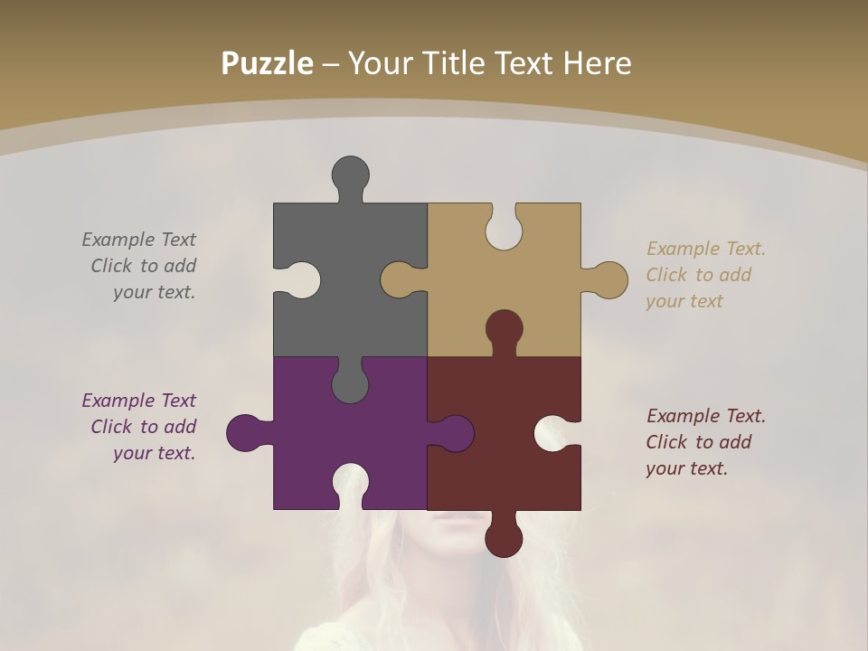 A Woman With Long Blonde Hair Standing In A Field PowerPoint Template