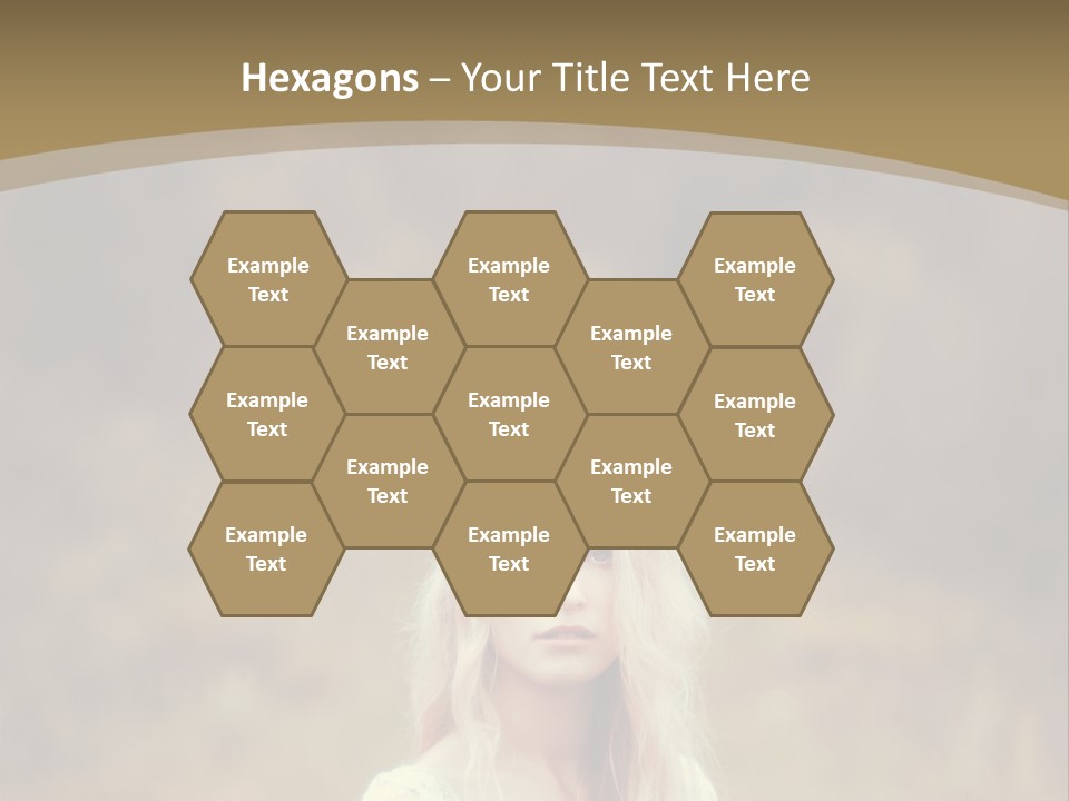 A Woman With Long Blonde Hair Standing In A Field PowerPoint Template