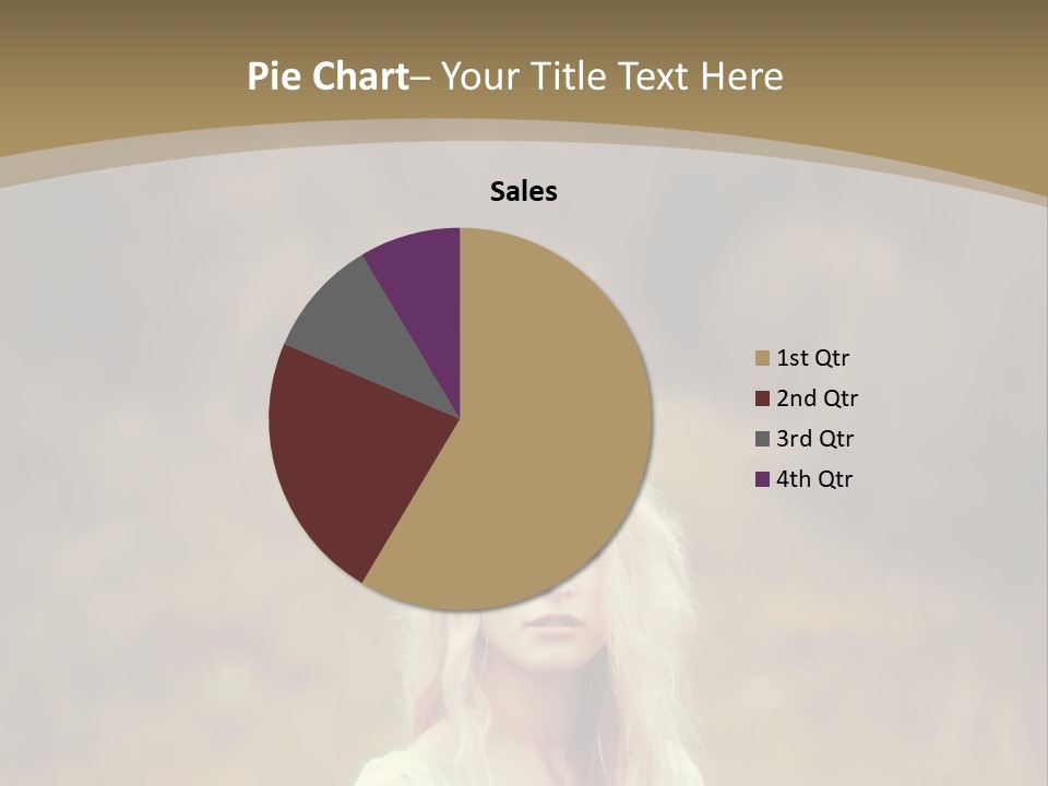 A Woman With Long Blonde Hair Standing In A Field PowerPoint Template