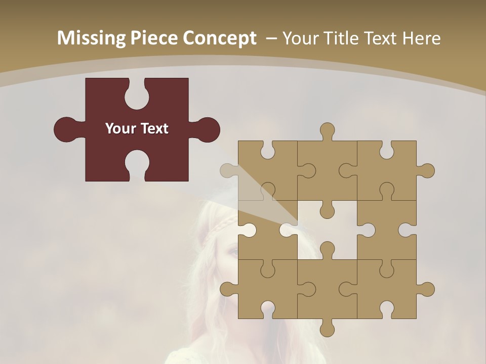 A Woman With Long Blonde Hair Standing In A Field PowerPoint Template