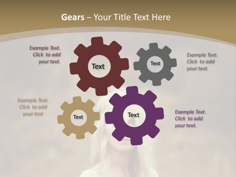 A Woman With Long Blonde Hair Standing In A Field PowerPoint Template