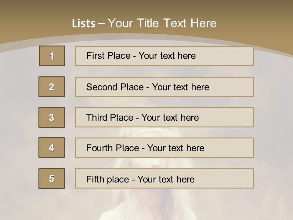 A Woman With Long Blonde Hair Standing In A Field PowerPoint Template