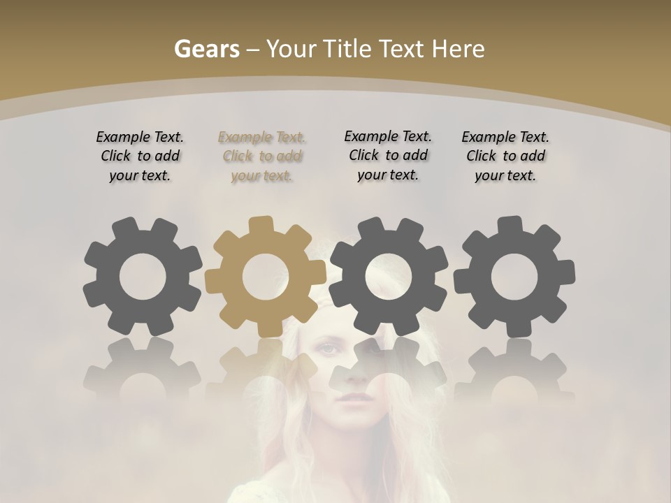 A Woman With Long Blonde Hair Standing In A Field PowerPoint Template