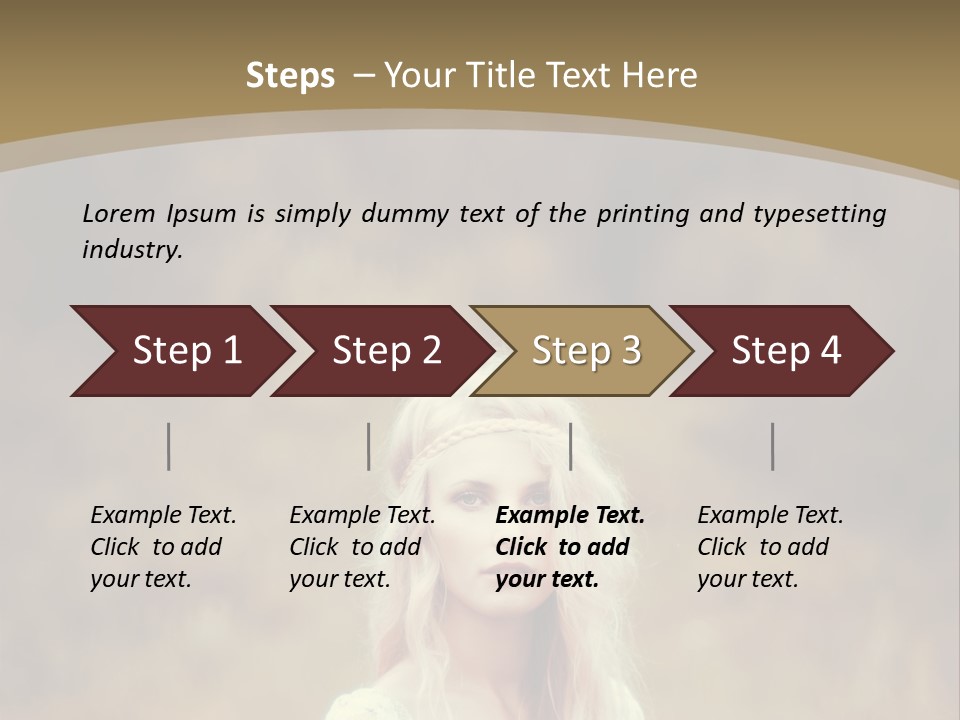 A Woman With Long Blonde Hair Standing In A Field PowerPoint Template