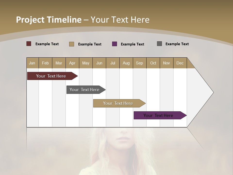 A Woman With Long Blonde Hair Standing In A Field PowerPoint Template