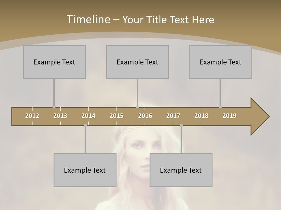 A Woman With Long Blonde Hair Standing In A Field PowerPoint Template