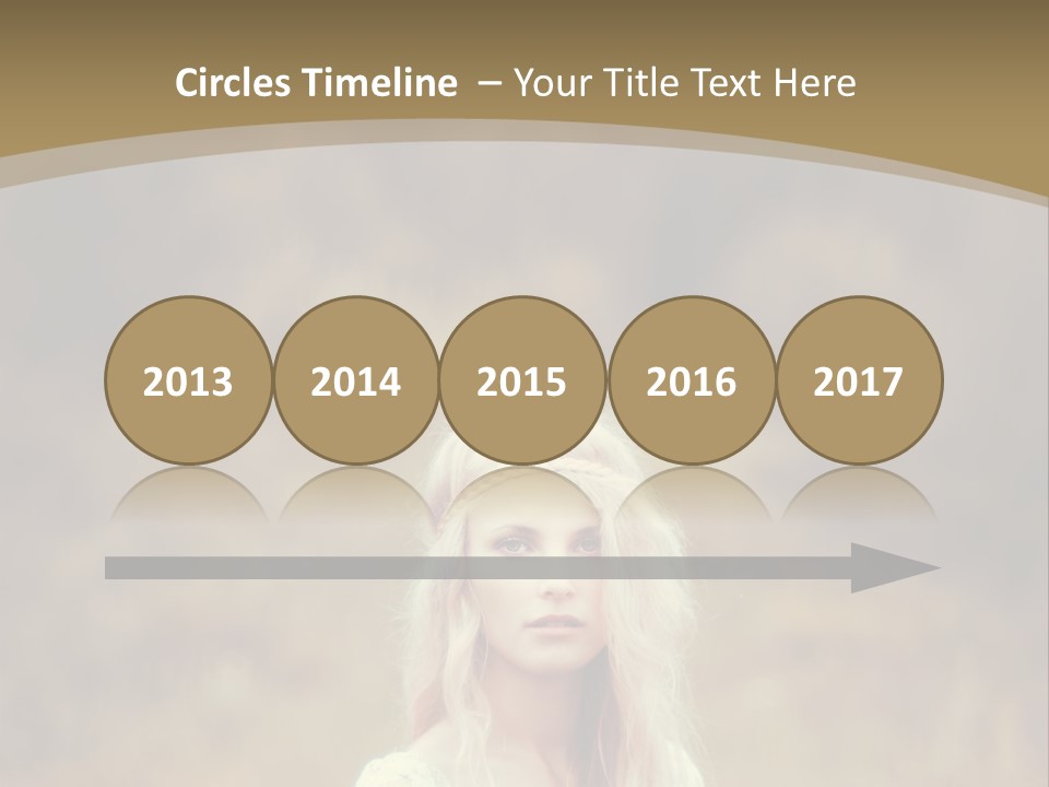 A Woman With Long Blonde Hair Standing In A Field PowerPoint Template