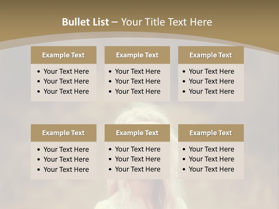 A Woman With Long Blonde Hair Standing In A Field PowerPoint Template