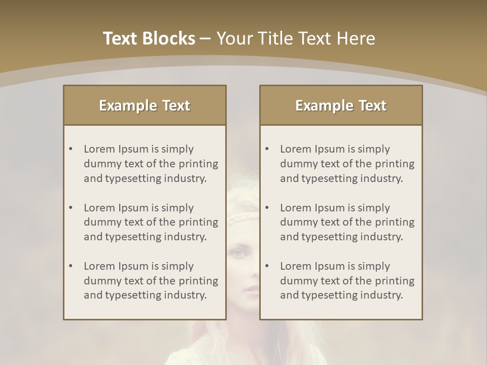 A Woman With Long Blonde Hair Standing In A Field PowerPoint Template