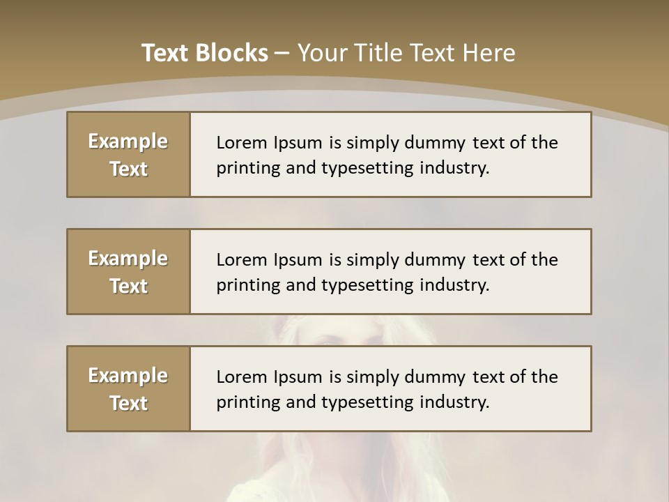 A Woman With Long Blonde Hair Standing In A Field PowerPoint Template
