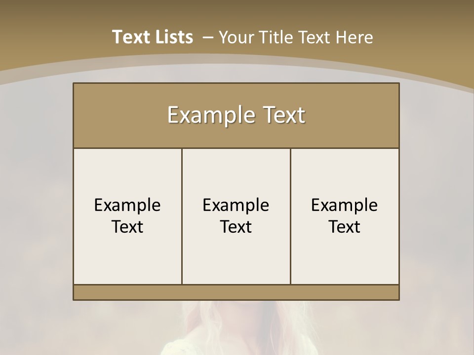 A Woman With Long Blonde Hair Standing In A Field PowerPoint Template