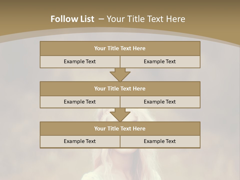 A Woman With Long Blonde Hair Standing In A Field PowerPoint Template