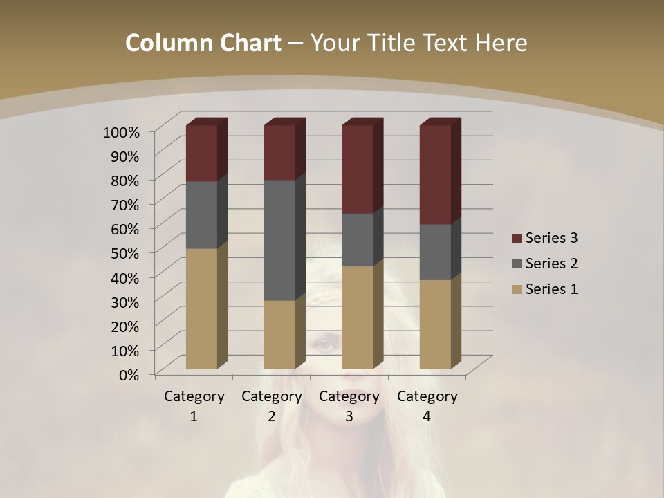 A Woman With Long Blonde Hair Standing In A Field PowerPoint Template