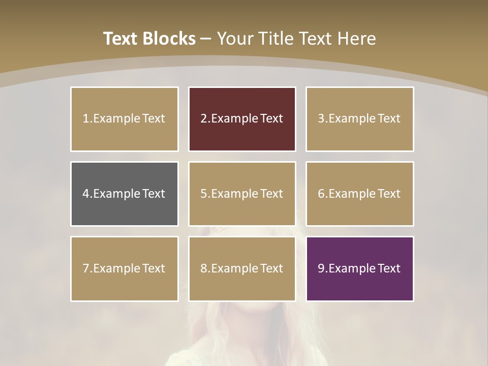 A Woman With Long Blonde Hair Standing In A Field PowerPoint Template