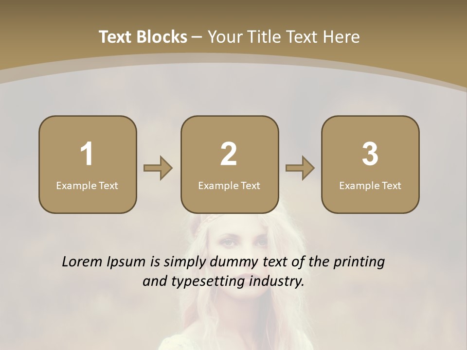 A Woman With Long Blonde Hair Standing In A Field PowerPoint Template