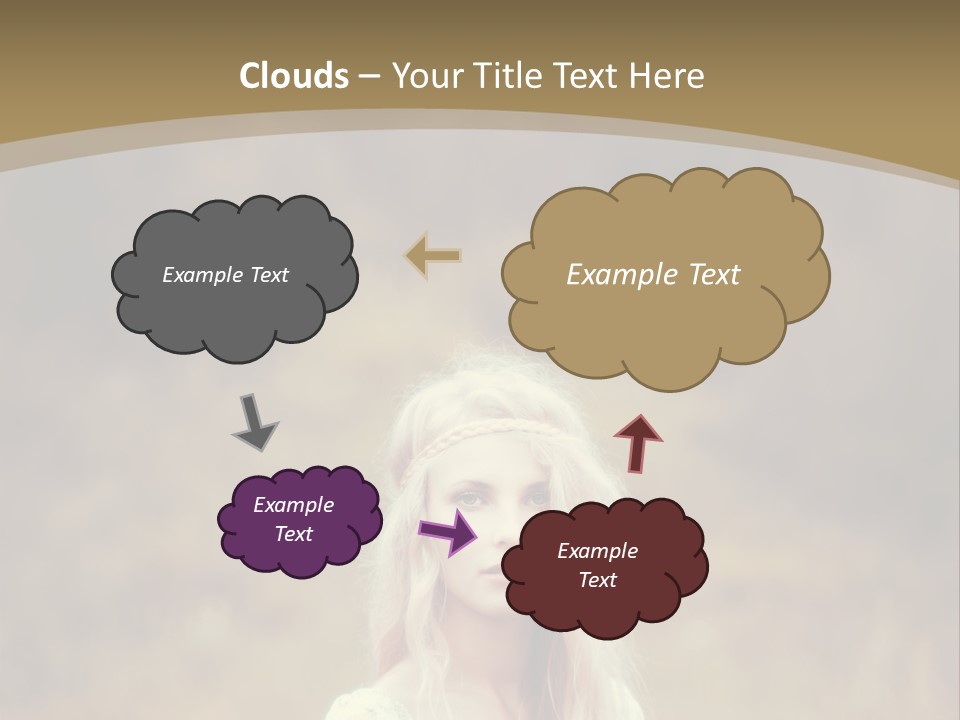 A Woman With Long Blonde Hair Standing In A Field PowerPoint Template