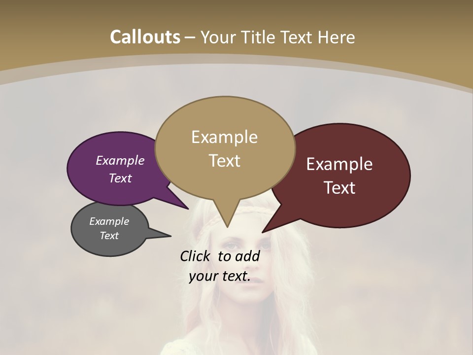 A Woman With Long Blonde Hair Standing In A Field PowerPoint Template