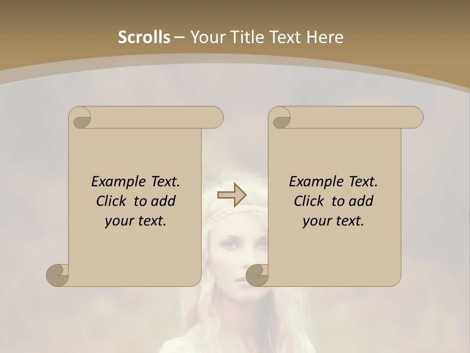 A Woman With Long Blonde Hair Standing In A Field PowerPoint Template