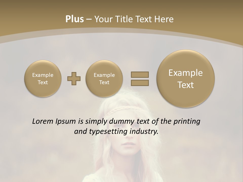 A Woman With Long Blonde Hair Standing In A Field PowerPoint Template