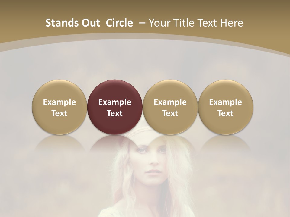 A Woman With Long Blonde Hair Standing In A Field PowerPoint Template