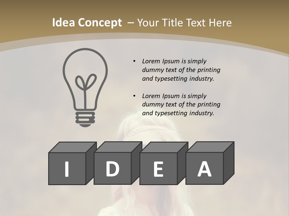 A Woman With Long Blonde Hair Standing In A Field PowerPoint Template