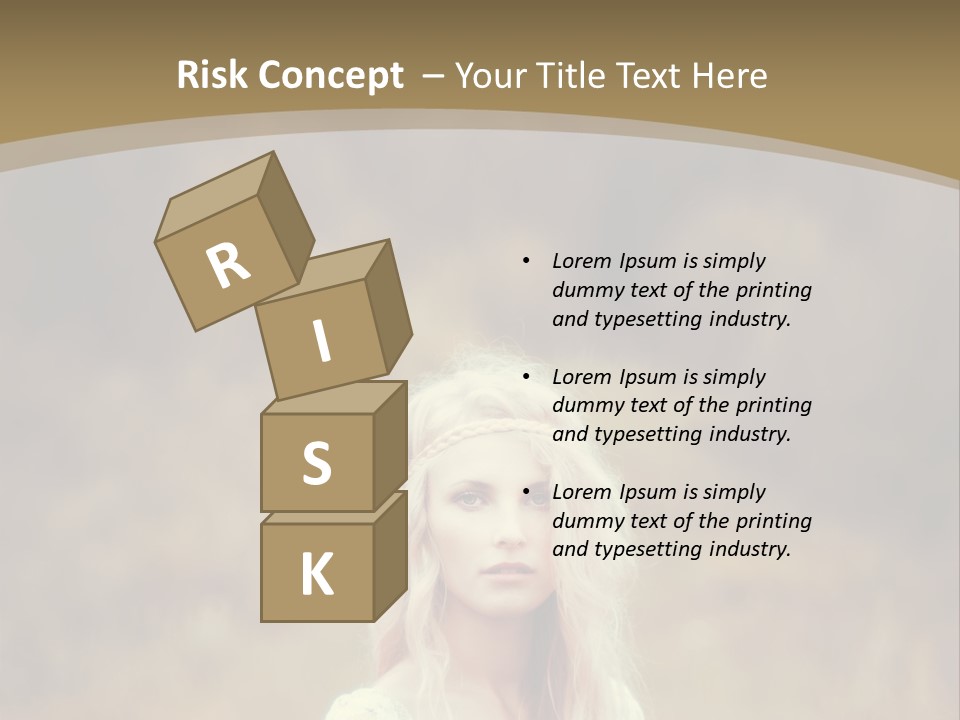 A Woman With Long Blonde Hair Standing In A Field PowerPoint Template