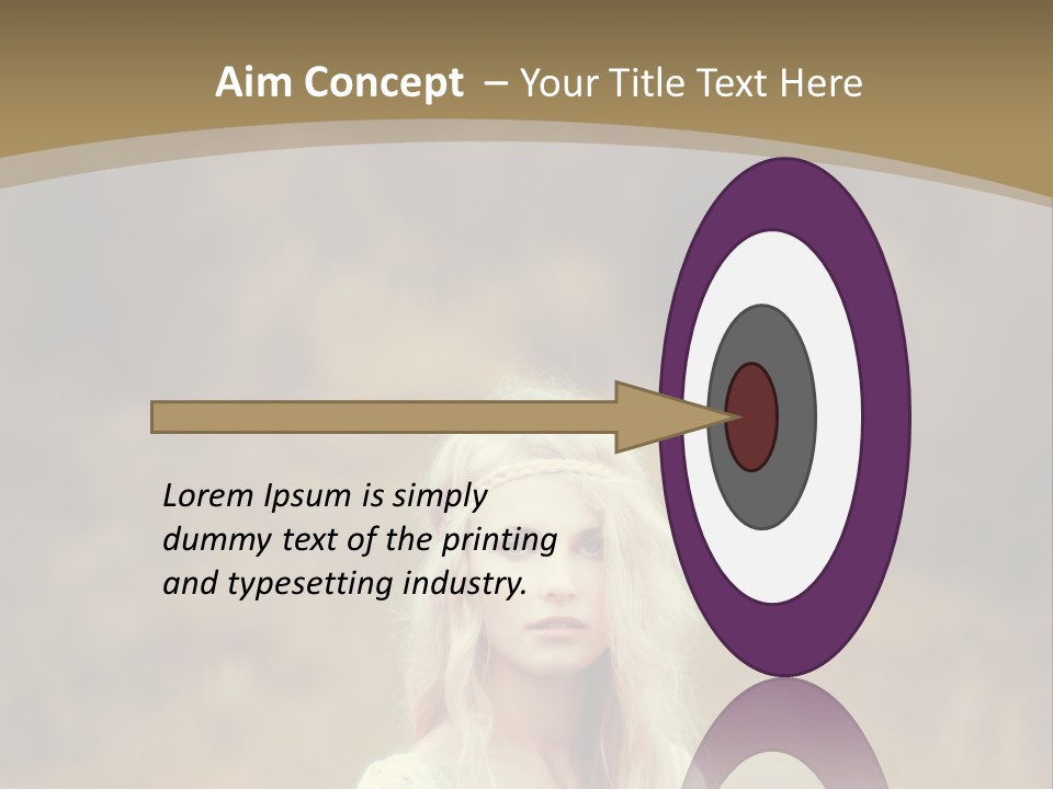 A Woman With Long Blonde Hair Standing In A Field PowerPoint Template