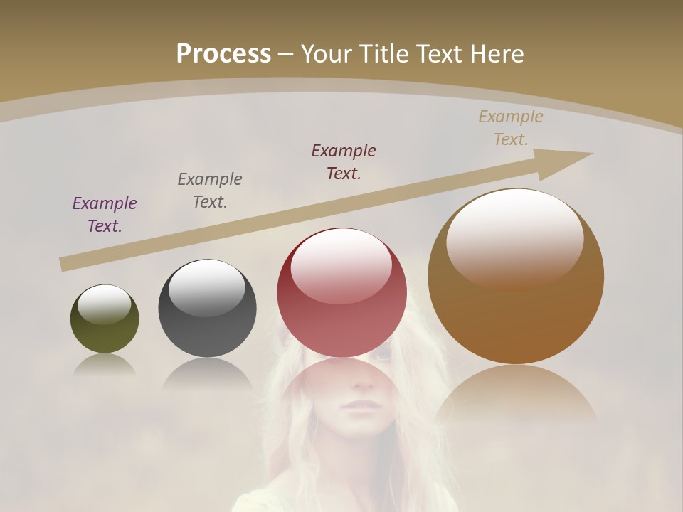 A Woman With Long Blonde Hair Standing In A Field PowerPoint Template