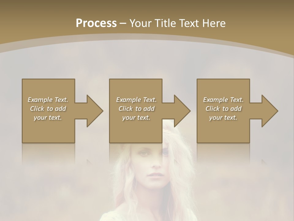 A Woman With Long Blonde Hair Standing In A Field PowerPoint Template